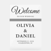 Timeless Script Wedding Welcome Sign アクリルサイン (正面)