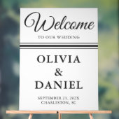 Timeless Script Wedding Welcome Sign アクリルサイン (ニュートラル)