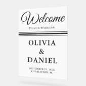 Timeless Script Wedding Welcome Sign アクリルサイン (傾斜)