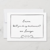 Timeless Swan Black & White Bridesmaidの提案 サンキューカード (正面)