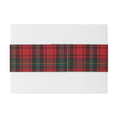 Timeless Tartan Plaid Red Black Ralph Christmas 招待状ベリーバンド (裏面例)