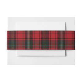 Timeless Tartan Plaid Red Black Ralph Christmas 招待状ベリーバンド