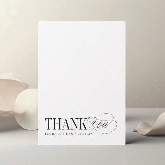 Timeless Thank You Personalized Stationery ノートカード