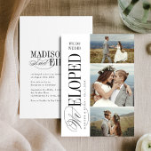 Timeless Typography 3 photo We Eloped Reception 招待状