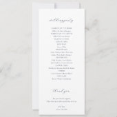 Timeless Vines Monogram Crest Navy Blue Program 招待状 (裏面)