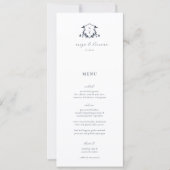 Timeless Vines Wedding Crest Menu Card 招待状 (正面)