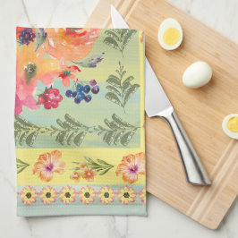 Timeless watercolor floral Decorative bloom キッチンタオル