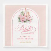 Timeless Watercolor Petals and Prosecco Napkins (正面)