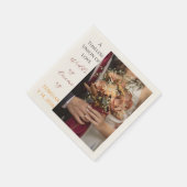 Timeless Wedding Ceremony Floral Photo Paper  スタンダードカクテルナプキン (角)