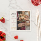 Timeless Wedding Ceremony Floral Photo Paper  スタンダードカクテルナプキン (インサイチュ)