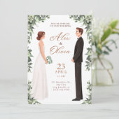 Timeless Wedding Invitation Elegant Classic Design 招待状 (スタンド正面)