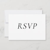 Timeless White Elegant Wedding RSVP Card (裏面)