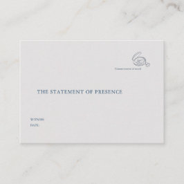 Timepiece- Minimalist Marriage Witness Enclosure エンクロージャーカード