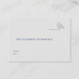 Timepiece- Minimalist Marriage Witness Enclosure エンクロージャーカード