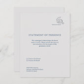 Timepiece- Minimalist Union Announcement  出欠カード (正面/裏面)