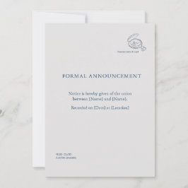 Timepiece- Minimalist Union Announcement 招待状