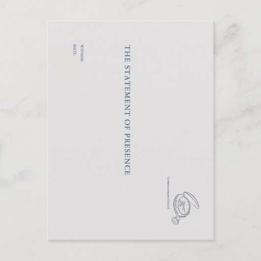Timepiece- Minimalist Union Witness Postcard ポストカード (正面)
