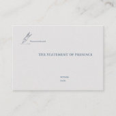 Timepiece - Minimalist Wedding Enclosure 名刺 (正面)