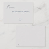 Timepiece - Minimalist Wedding Enclosure 名刺 (正面/裏面)