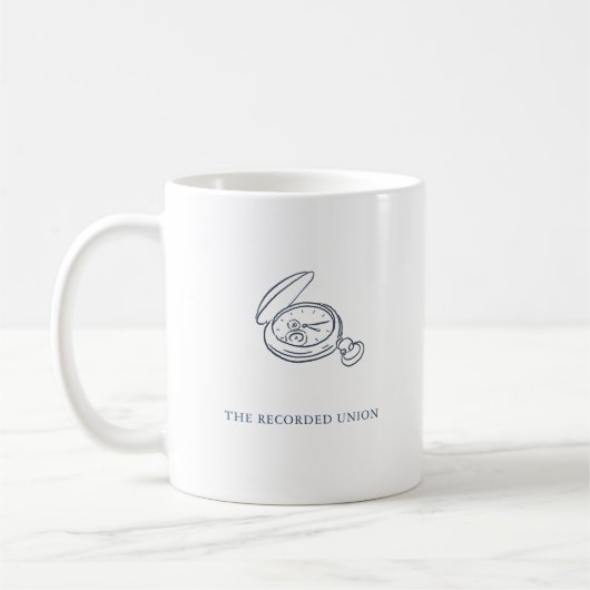 Timepiece-Minimalist Wedding Union Mug コーヒーマグカップ (左)