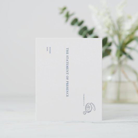 Timepiece- Minimalist Wedding Witness Notecards  (スタンド正面)