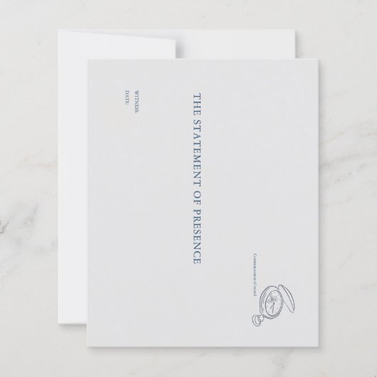 Timepiece- Minimalist Wedding Witness Notecards (正面)