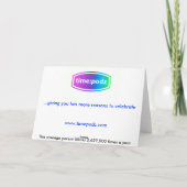 Timepodz rainbow card - 18歳(blinks) カード (裏面)