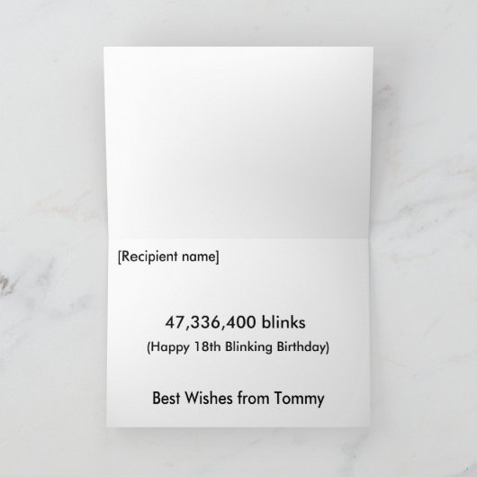 Timepodz rainbow card - 18歳(blinks) カード (内部)