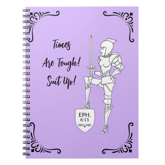 "Times Are Tough! Suit Up!"  Notebook ノートブック (正面)