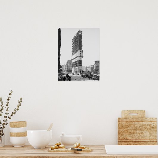 Times Building Under Construction, New York: 1904 ポスター (キッチン)