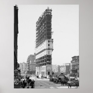 Times Building Under Construction, New York: 1904 ポスター