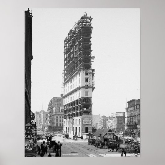 Times Building Under Construction, New York: 1904 ポスター (正面)