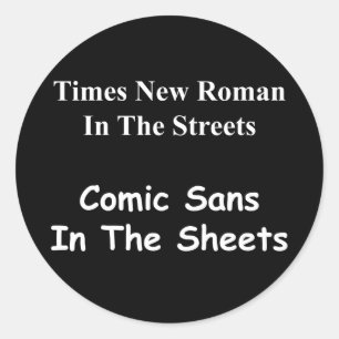 Times New Romanの通り、漫画サン….. ラウンドシール