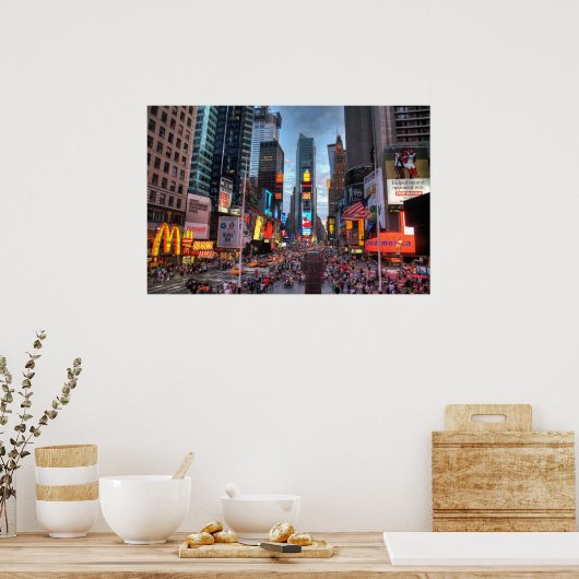Times Square-New York Print ポスター (キッチン)