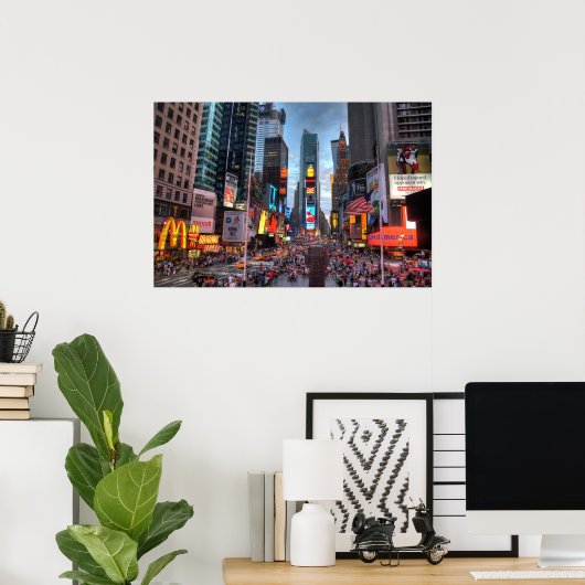 Times Square-New York Print ポスター (ホームオフィス)