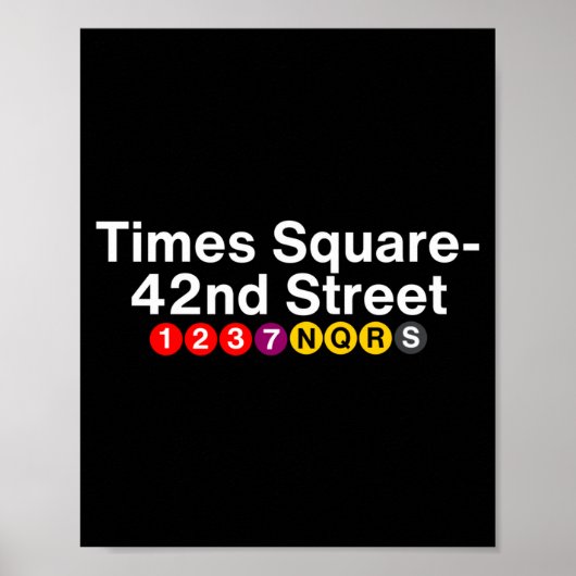 Times Square New York Subway Station Signs, Nyc Tr ポスター (正面)