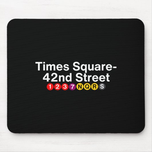Times Square New York Subway Station Signs, Nyc Tr マウスパッド (正面)