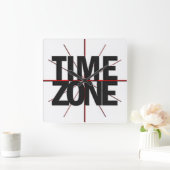 TImezoneの全壁時計 スクエア壁時計 (ホーム)