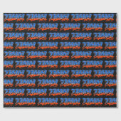 Timm Vorname Name Graffiti blue orange ラッピングペーパー (フラット)