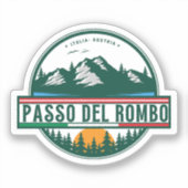 Timmelsjoch - passo del romboバイク旅行 シール (正面)
