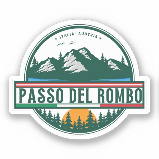 Timmelsjoch - passo del romboバイク旅行 シール (正面)
