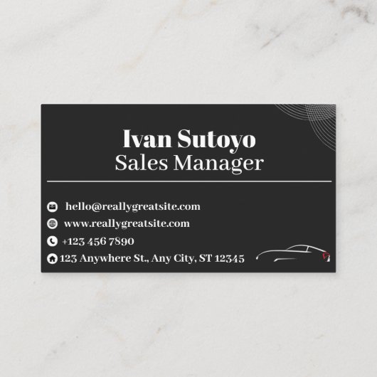 Timmerman — Automotive Care & Vehicle Enhancement 名刺 (裏面)