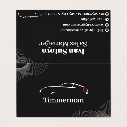 Timmerman — Automotive Care & Vehicle Enhancement 名刺 (外部フラット)