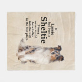 Timmyの青いMerleのシェットランド・シープドッグのフリースBlanet フリースブランケット (正面(横))