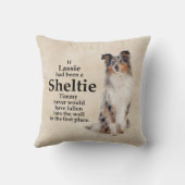 Timmyの青いMerleのシェットランド・シープドッグの枕 クッション (裏面)