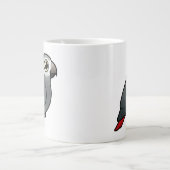 Timnehのアフリカ灰色のオウム ジャンボコーヒーマグカップ (正面)