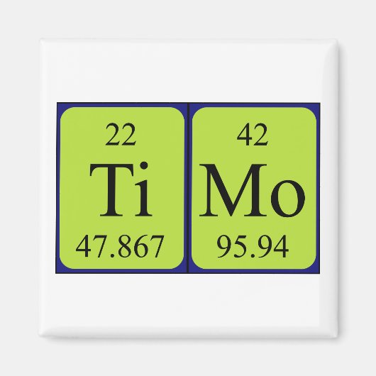 Timo周期表名磁石 マグネット (正面)