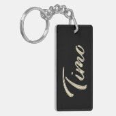 Timo Name whitegold Schlüsselanhänger Anhänger キーホルダー (正面左)