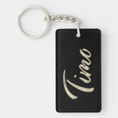 Timo Name whitegold Schlüsselanhänger Anhänger キーホルダー (正面)