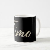 Timo Name whitegold Tasse Teetasse Kaffeetasse コーヒーマグカップ (正面右)